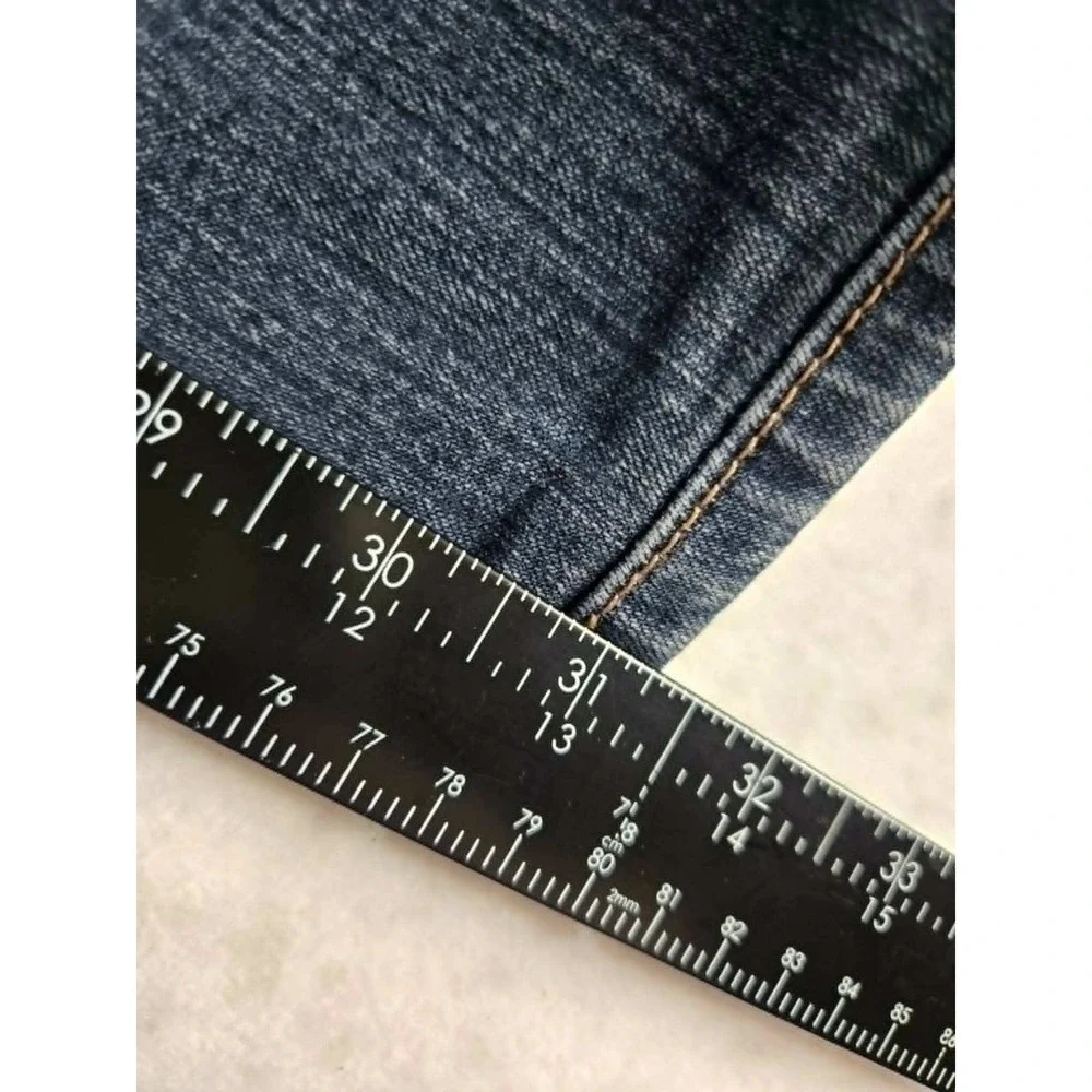 34 Heritage Courage Straight Leg Jeans Mens 34x32 Dark Wash Blue Denim Stretch